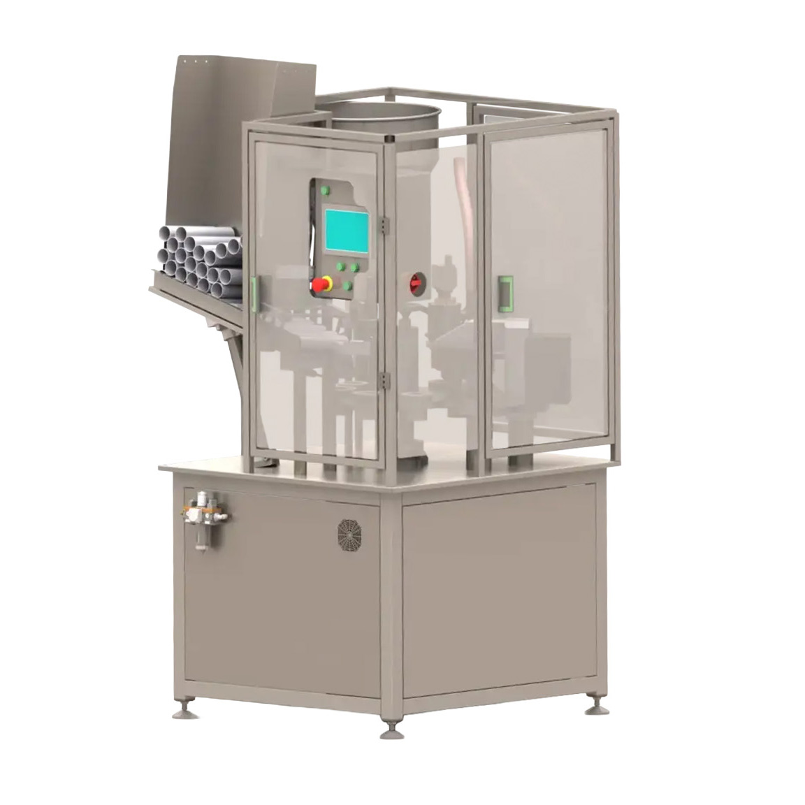 Visualisierung der automatischen Tubenfüllmaschine JTB-40.