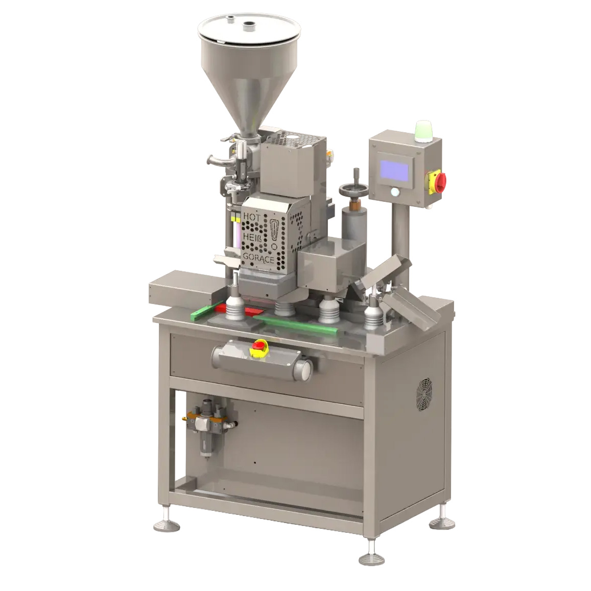 Wizualizacja półautomatycznej tubiarki JTB-10.